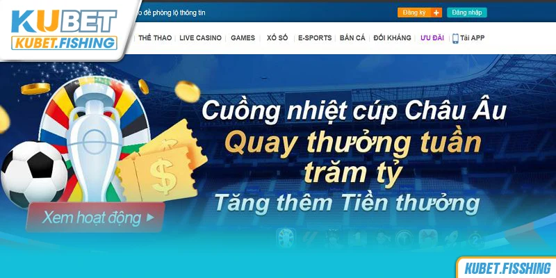 Trang chủ Kubet với phần đồ hoạ hiện đại, sắc nét