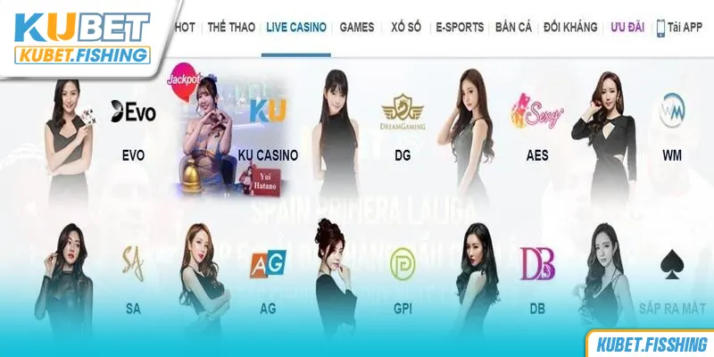 Các sảnh có lượng người chơi đông đảo tại Kubet Casino